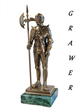 Рыцарь с алебардой из мрамора, гравер Никколо Сильва v