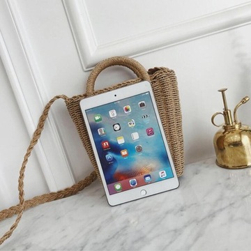 Тканая сумка на плечо BASKET BOHO с длинным ремешком