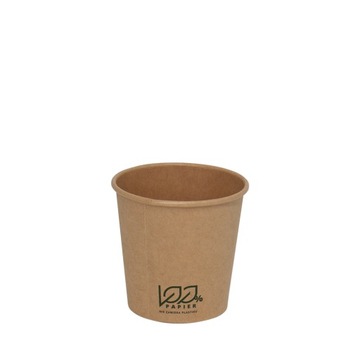 Kubek jednościankowy 100%PAPIER kraft 100ml/4oz | ø62mm, 50szt