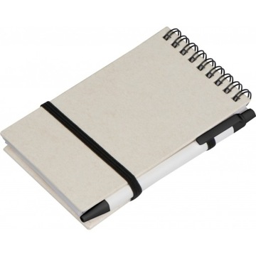 Notes z kartonu po mleku z długopisem