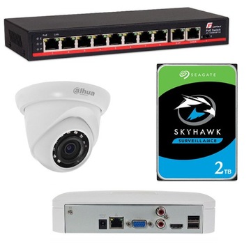 Monitoring Dahua AI ZESTAW 5 kamer 2MPx DETEKCJA