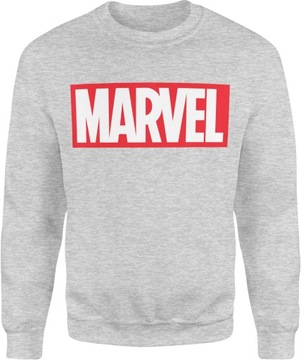 MĘSKA BLUZA MARVEL ROZMIAR XL SZARA BAWEŁNIANA NADRUK BEZ KAPTURA