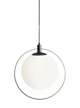 Lampa sufitowa, wisząca AURA czarny do salonu sypialni kula