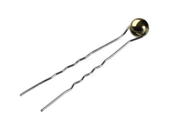 Ozdobne kokówki do włosów złota perełka 45mm 50szt