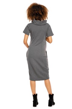 1581 ПЛАТЬЕ ДЛЯ КОРМЛЕНИЯ БЕРЕМЕННОСТИ МОЛНИИ ГРАФИТ S