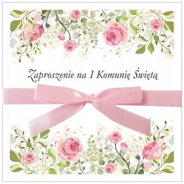 Zaproszenia komunijne ZPK64 na pierwszą 1 komunię zdjęcie do wypełnienia