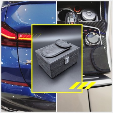 Pudełko na Kluczyk Klatka Faraday Blokuje Keyless GSM GPS BOX + Etui + RFID