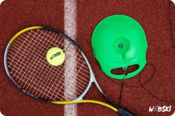 Тренировочный комплект для теннисного тренера, 3 мяча + подставка