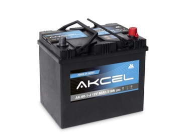 АККУМУЛЯТОР AKCEL 60AH, 510A ПРАВАЯ+ 