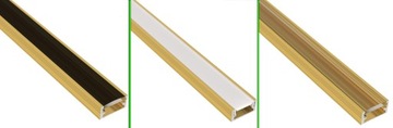Алюминиевый профиль для светодиодных лент SURFACE MOUNTED GOLD, 2м