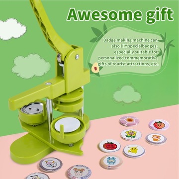 Машина для изготовления пуговиц для бейджей 32 мм с 100 деталями для пуговиц + фрезой