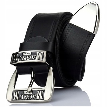 PASEK MĘSKI DO SPODNI SKÓRZANY GRACIO SZEROKI DŁUGOŚĆ PASKA 115 CM PREZENT