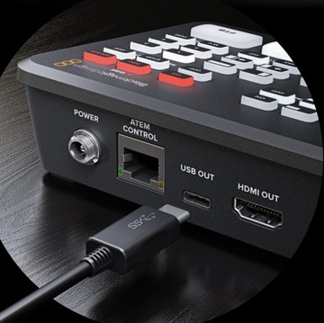 Поврежденный Blackmagic Design Atem Mini Pro, в разобранном виде