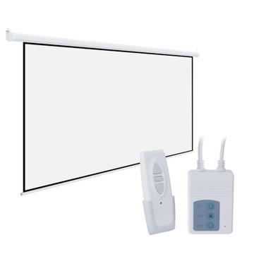 ЭЛЕКТРИЧЕСКИЙ ПРОЕКЦИОННЫЙ ЭКРАН 84 ДЮЙМА 1:1 213x213 ПОТОЛОК/СТЕНА + ДИСТАНЦИОННОЕ УПРАВЛЕНИЕ