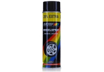 MOTIP SPRAY PODSTAWOWY FELGA CZARNA POŁYSK 500 ML