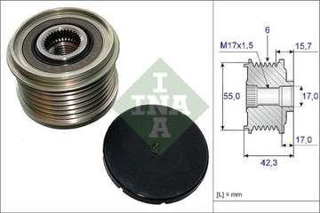 ALTERNÁTOR - SPOJKA JEDNOSMĚR SCHAEFFLER INA 535 0154 10
