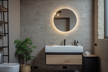 Круглое зеркало со светодиодной подсветкой OPAL 70 см MIRORE