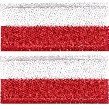 flaga 2 szt polska naszywka termo haftowana na bluzy kurtki T-shirt SM L