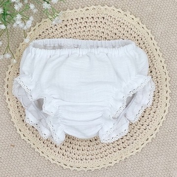 majtki niemowlęce bloomersy roz 74 muślin białe