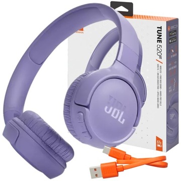 SŁUCHAWKI BEZPRZEWODOWE JBL NAUSZNE Z MIKROFONEM BLUETOOTH WYGODNE FIOLET