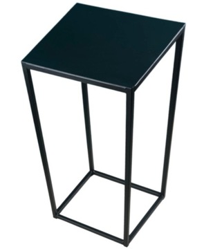 Kwietnik Loft czarny metalowy 70cm DUŻY BLAT 30x30