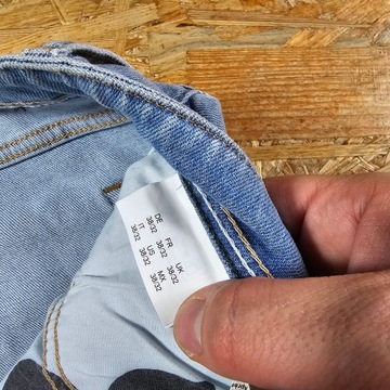 Spodnie Jeansowe HUGO BOSS MAINE Regular Błękitne Denim Dżins Proste 38x32