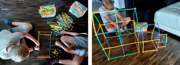 СТРОИТЕЛЬНЫЕ БЛОКИ, СОЛОМОЧКИ, ПАЛКИ, ТРУБКИ, 400 шт.