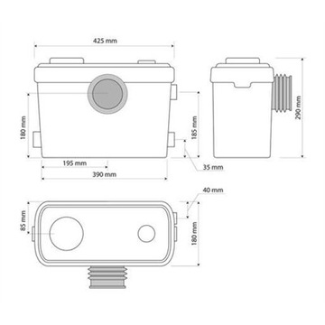 Туалетный насос, измельчитель, измельчитель, насосная станция Фала