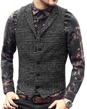 Casual Men’s New Woolen Vest Winter Slim Notch La