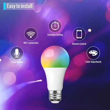Светодиодная лампа Google Alex Area LED E27 7 Вт, 1 шт., лампа WiFi