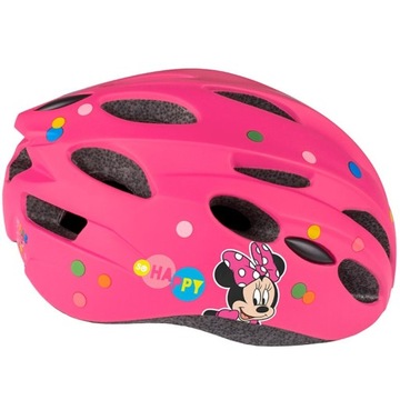 Kask 52-56 cm dziecięcy sportowy IN-MOLD - Miss MINNIE Pink - Disney