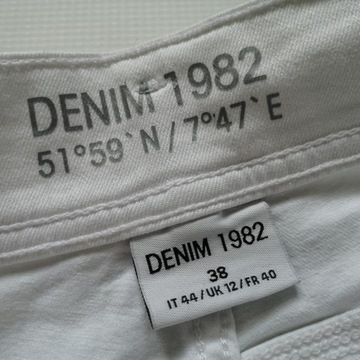 DENIM krótkie spodenki jeans białe r.38