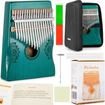 Retropolis kalimba mahoń BLUE Instrument drewniany ETUI SAMOUCZEK STROIK