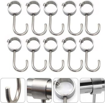10 шт. регулируемые крючки для гардероба из нержавеющей стали.