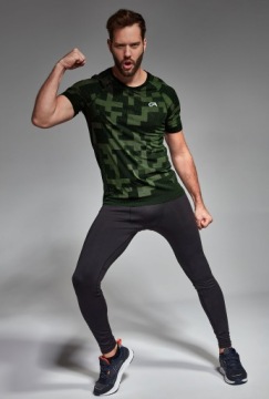 Gatta Active Breeze Черная зеленая мужская футболка, размер L