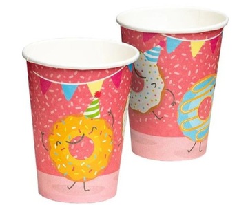 SUPER 1 Kubeczki Donut Kolorowy Pączek 50307 8szt 210ml