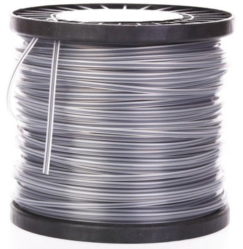 ŻYŁKA TNĄCA DO KOSY KWADRATOWA WZMACNIANA z DRUTEM 3.0MM x 100m ZBROJONA