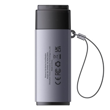 АДАПТЕР BASEUS АДАПТЕР SD И TF КАРТРИДЕР НА USB-КАБЕЛЬ СЕРЫЙ