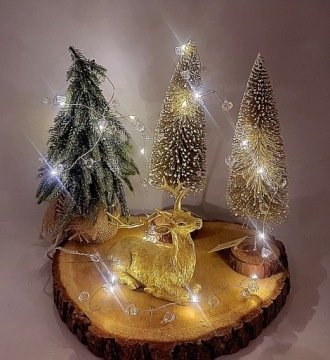 ДЕКОРАТИВНАЯ МАЛЕНЬКАЯ РОЖДЕСТВЕНСКАЯ ЕЛКА С ПОДСВЕТКОЙ/ДЕКРЕ