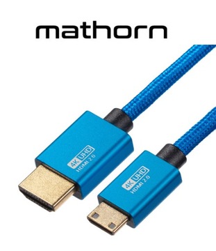 Кабель Mathorn MVC-40AC HDMI - HDMI Mini C 2.0 4K 60Гц 18Гбит/с 40см