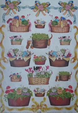 papier do decoupage 50 x 70cm - pieski i kotki