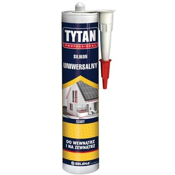 Silikon uniwersalny Tytan Professional szary 280 ml