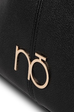 H164 NOBO torebka klasyczna listonoszka worek z szerokim kolorowym paskiem