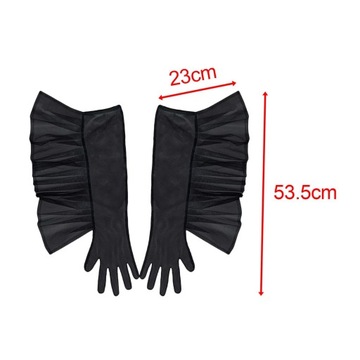 Длинные перчатки L-Moda с кружевными рюшами