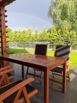 Садовый стол из экзотического дерева эвкалипта для сада на террасе Дувра