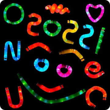 POP TUBE SENSORY СВЕТЯЩИЕСЯ трубки 6 шт. XXL.