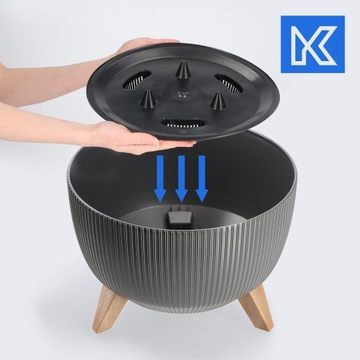 ЦВЕТОЧНЫЙ ГОРШОК 33см ВСТАВКА В КРЫШКУ ЧАШИ