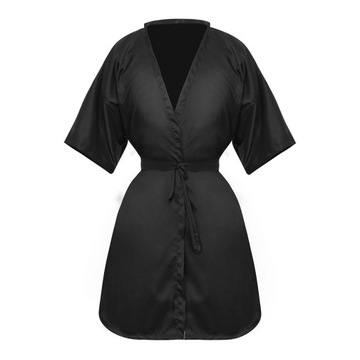 CZARNA KOSZULA FRYZJERSKA KIMONO - UNIWERSALNY ROZMIAR