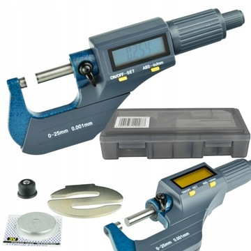 ЭЛЕКТРОННЫЙ МИКРОМЕТР 0–25 мм 0,001 мм CASE G01487 LCD PRECISION GEKO