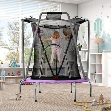Trampolina dla dzieci do użytku wewnątrz i na zewnątrz 157x147 cm 50kg